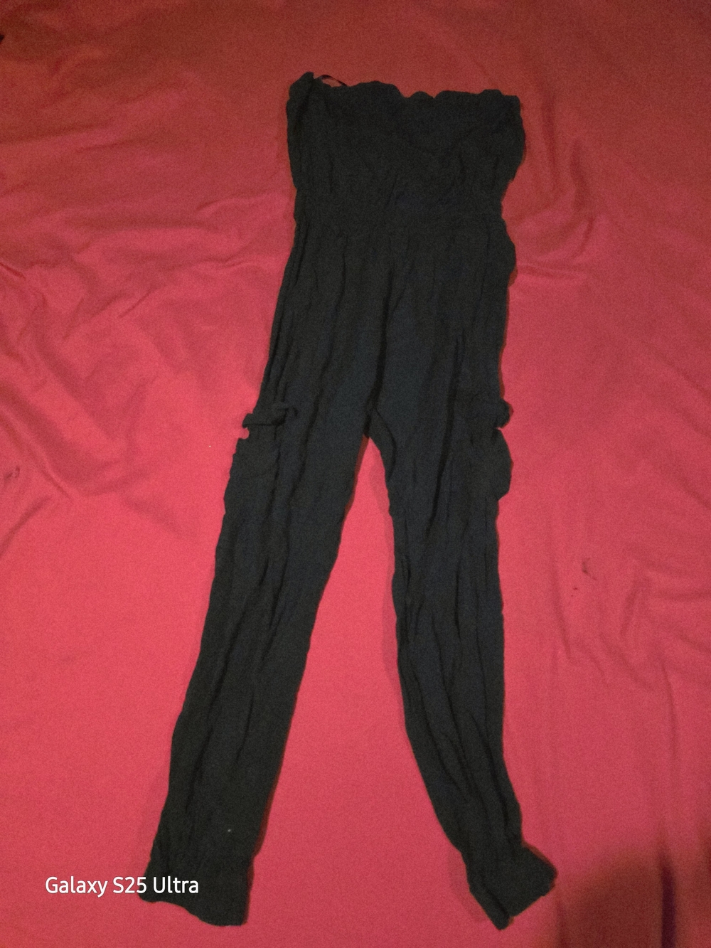 Black Women's Strapless Jumpsuit